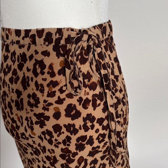 GAP SP Leopard Print Midi Skirt - Brown and Black adjustable bow cheetah y2k - Picture 2 of 6
